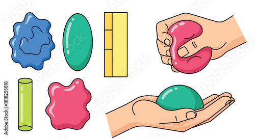 Stress balls in hands for anxiety relief and focus training aid