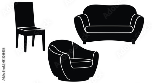 Furnish your space with modern chair and sofa silhouettes today