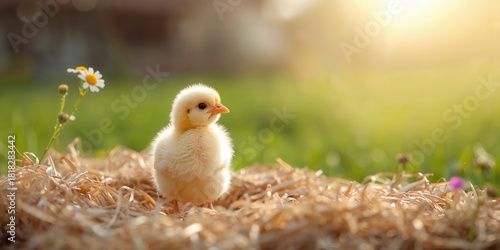 A newly hatched chick on a nest, emphasizing early life stages, World Wildlife Day