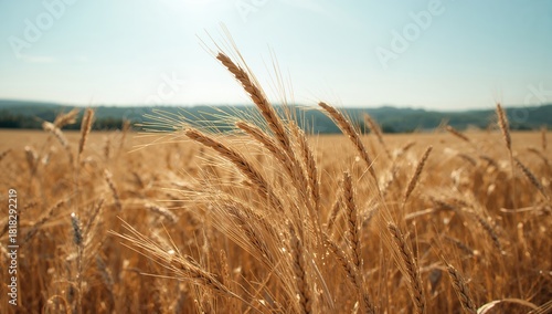 Fototapeta Naklejka Na Ścianę i Meble -  Agricultural oat crop during summer cultivation, emphasizing sustainable farming practices