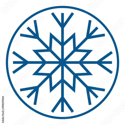 Snowflake icon set. Freezer control, freezing, automatic refrigeration, air conditioning.