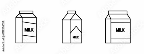 Stock vector. Milk icons. Black milk icon set. Milk elements. Collection of milk. Vector illustration