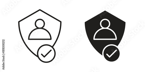 Authentication icons vector collection for web designs. flat icons