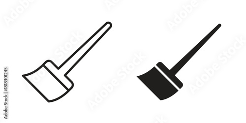 Broom icons vector collection for web designs. flat icons