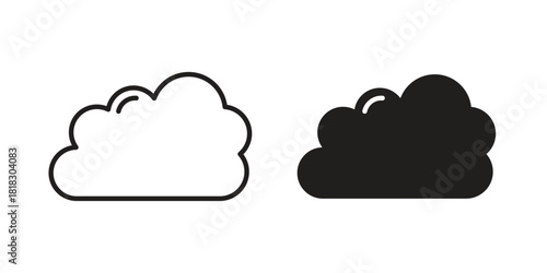 Cloud icons vector collection for web designs. flat icons