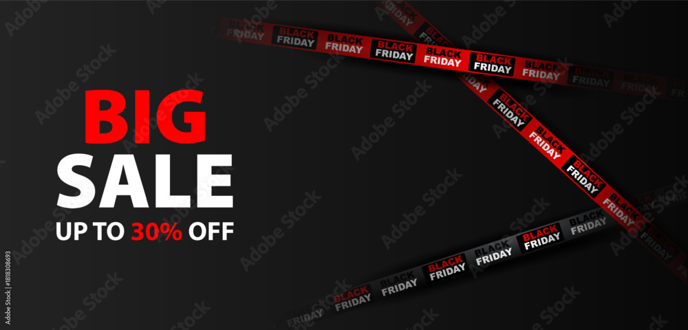 Obraz premium Black Friday Sale shopping Offer and Promotion Background on eve of Merry Christmas