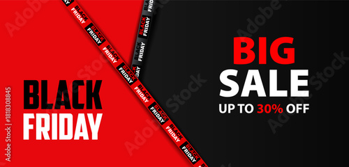 Black Friday Sale shopping Offer and Promotion Background on eve of Merry Christmas