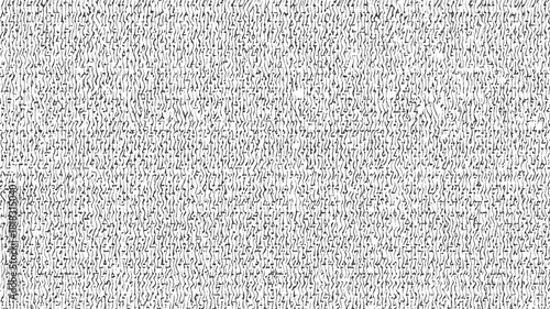 Black and white abstract pattern of vertical wavy lines and dots background texture