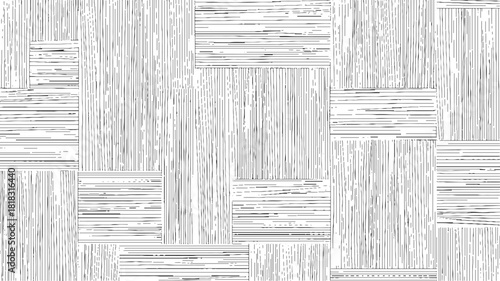 Black and white abstract pattern of vertical and horizontal lines in rectangular blocks background