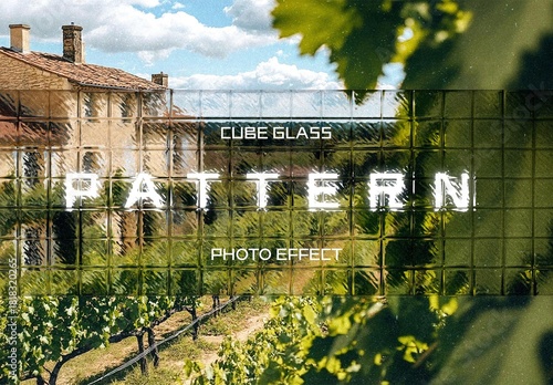 Tile Glass Photo Effect Mockup