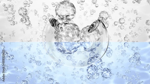 Modern Minimalsm Clean Water Molecul
