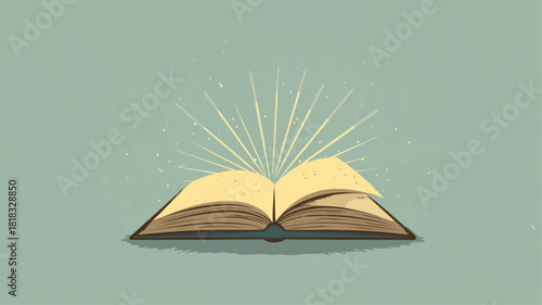 Magical open book bursting with colorful rays symbolizing inspiration, imagination, and global learning for International Day of Education celebrations.