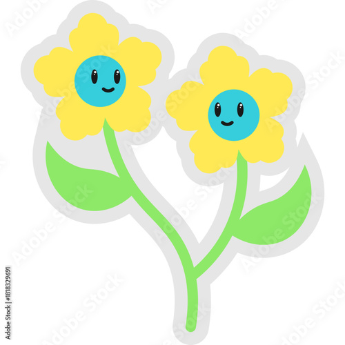Cute Flower Sticker Decoration