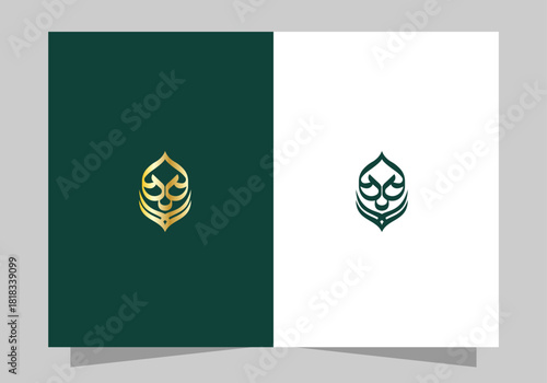 Islamic Icon Logo, Modern Islamic Mosque Logo, Crescent Moon and Star vector design 