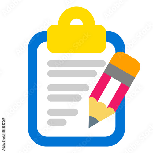 Edit Clipboard Icon with Pencil for Writing Tasks, Notes, Revisions, Content Editing, and Documentation