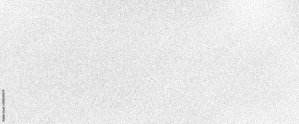 Naklejka premium Particle stipple overlay subtle noise gradient. Sand dots grunge background texture. Halftone points pattern. Vector shade abstract retro all design background. Stippled grunge cover wallpaper.