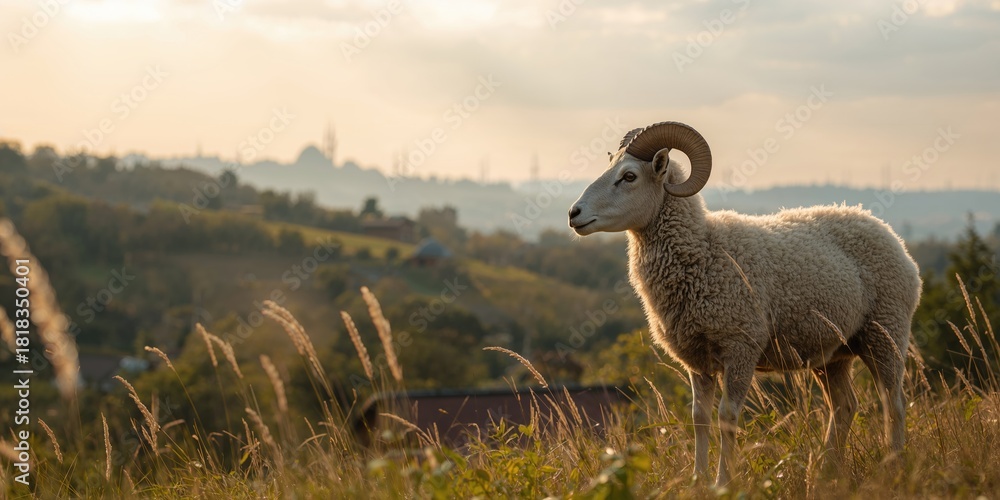 Fototapeta premium Sacrificial animals prepared for a feast, emphasizing traditional practices, cultural observance