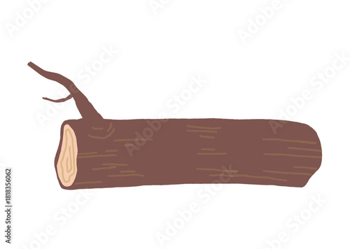 森の丸太ベンチイラスト