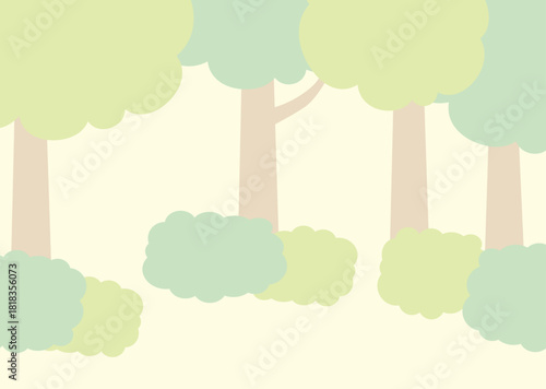 森の中の背景イラスト