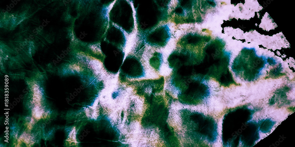 Φωτογραφία Green Bleached Textile. Bacground Tie Dye.