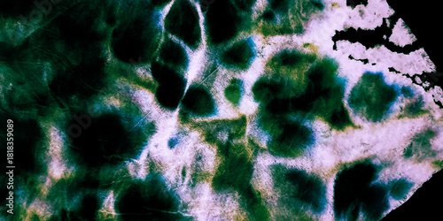 Green Bleached Textile. Bacground Tie Dye.