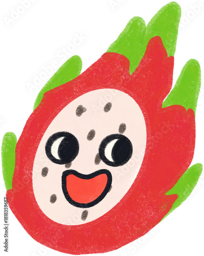 Tropical Fruit Icon Set | Cute Emoji Style Exotic Fruit Illustrations