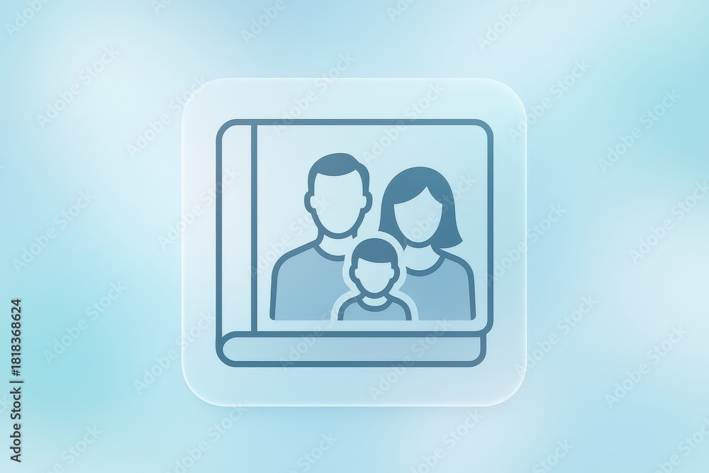Fototapeta premium Iconic family photo representation showcasing diverse unit togetherness, integration of familial connections, and the essence of shared memories, symbolizing love and unity in visual coherence