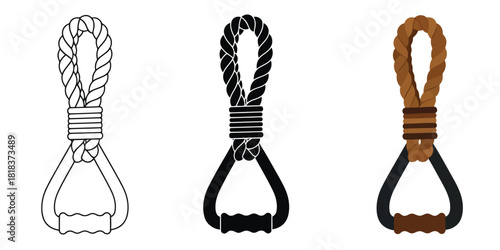 three variations  in Three styles vector set line art, silhouette and color version 