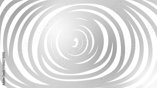 Animated silver spiral lines is drawn. Hand drawn linear circle background. Looped video. Vector illustration isolated on white background.
