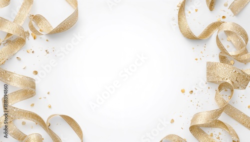 Golden ribbons with transpa...