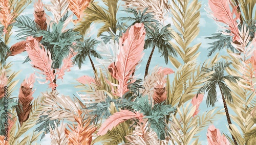Exotic feather plumage 2D i...