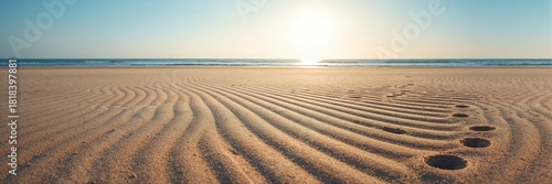 Beach shoreline with sand a...