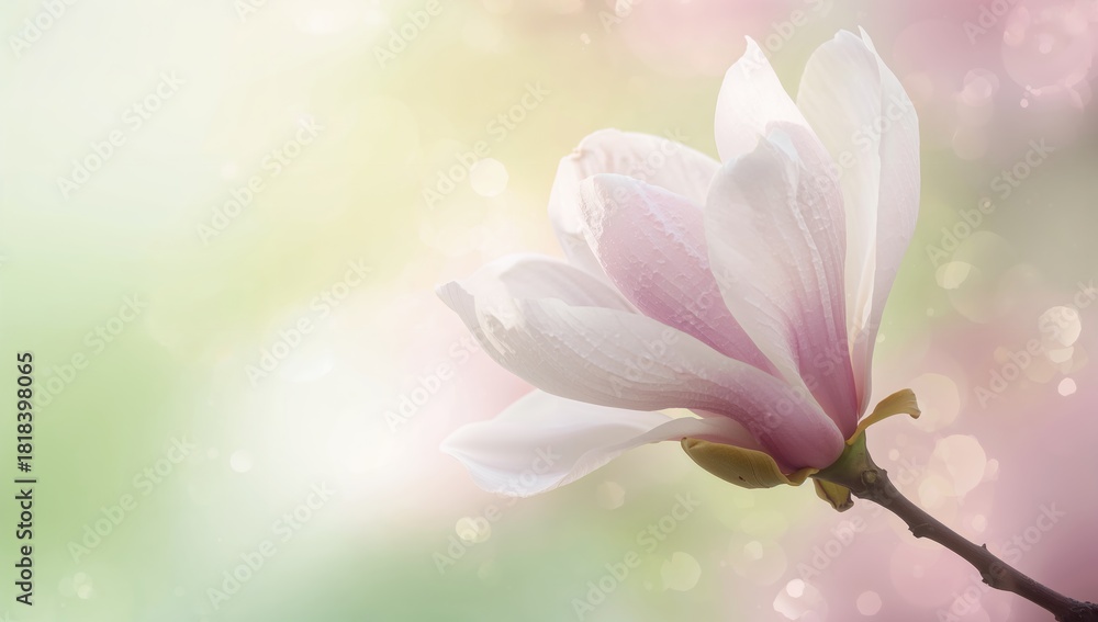 Obraz premium Spring queen magnolia flower, ideal for floral background designs, Earth Day