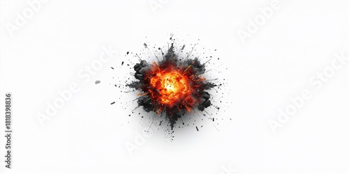 Explosion on ground with sh...
