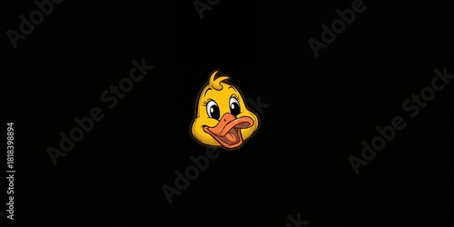 Cartoon yellow duck head wi...