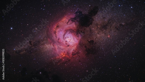 Nebula in space with clouds...