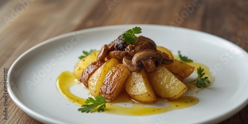 Potatoes with mushrooms, em...