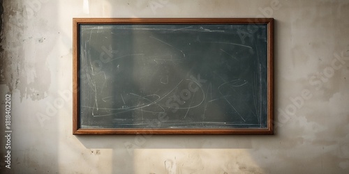 Empty chalkboard backdrop, ...