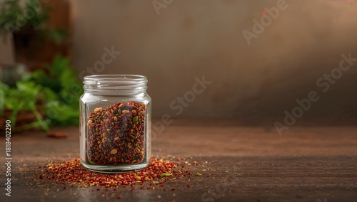 A glass jar filled with aro...