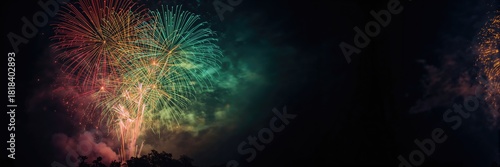 Colorful fireworks display ...