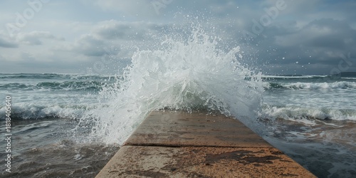 A large water splash captur...