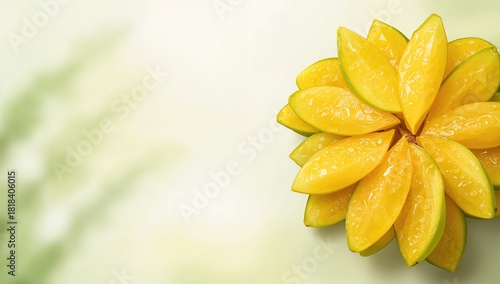 Close-up of star fruit show...