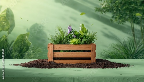Gardening crate filled with...