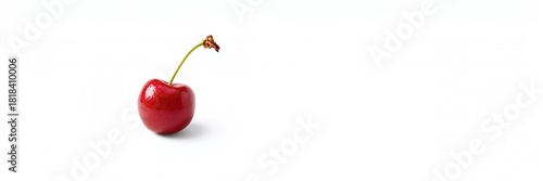 Cherry with leaf isolated o...