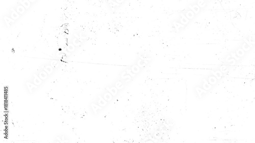 White Grunge Texture Background with Black Scratches and Dust Noise Overlay.Animated white grunge background with black scratches, dust, and grit. Vintage film grain texture loop suitable 