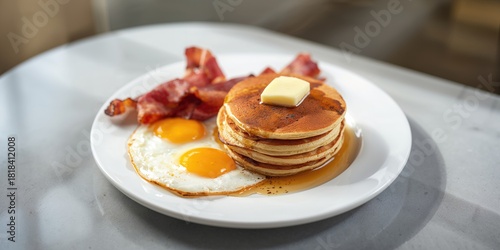 Close-up of tasty pancakes ...