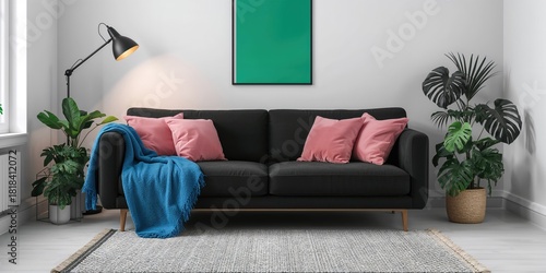 Living room interior with a...