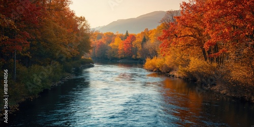 Scenic river surrounded by ...