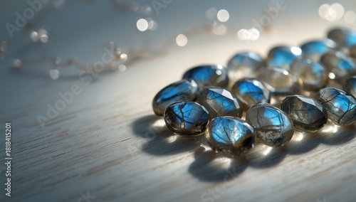 Labradorite beads, polished...