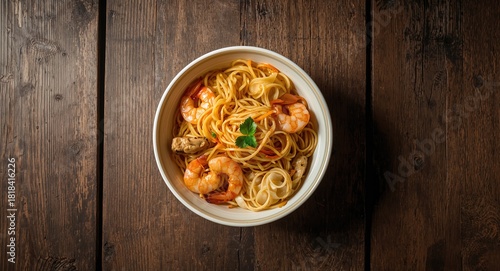 Dried yellow egg noodles wi...
